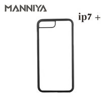 MANNIYA 2D Best Sublimation Blank rubber TPU+PC Case for iphone 7 plus 8 plus with Aluminum Inserts Free Shipping!50pcs/lot 2024 - buy cheap