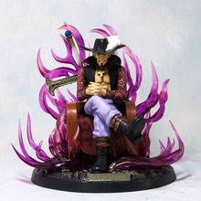 Аниме One Piece Dracule Mihawk с престолом GK ПВХ экшн-Фигурка Статуя Коллекционная модель детские игрушки кукла 20 см 2024 - купить недорого