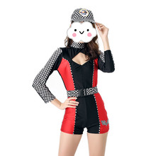 High Quality Racing Driver Auto Salon Girls Costume sexy Shorts Design Uniform Car Club Wear Suit Stage Party Racing Jumpsuit 2024 - buy cheap