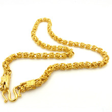 Collar de cadena estilo Hip Hop para hombre, accesorio lleno de oro amarillo sólido 2024 - compra barato