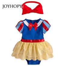 Snow White Girl Costumes Set 2018 Baby Rompers Summer Kids Jumpsuit Cotton Girls Romper 2PCS with Headwear 2024 - buy cheap