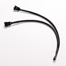 1PC CPU 4 Pin Splitter fan extension cable 4Pin Female 3/4 PWM for Computer CPU Case Fan Sleeved power cable newest hot sat 2024 - buy cheap