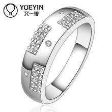 Wholesale silver plated wedding rings for women engagement Bridal jewelry for girlfriend elegant anel de prata 2024 - buy cheap