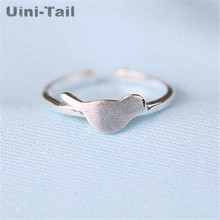 Uini-Tail hot new 925 sterling silver sweet bird brushed opening ring Korean fashion tide flow cute jewelry wholesale GN792 2024 - buy cheap