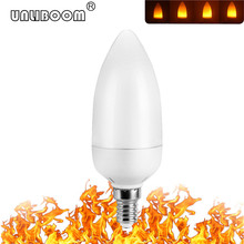 3W LED E12 Flame Candle Light Bulb E14 E27 E26 Flame Effect Fire Lamp Creative Flickering Emulation Atmosphere Decorative Bulb 2024 - buy cheap