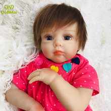 Реалистичная силиконовая кукла bb reborn для новорожденных, 20 дюймов, 50 см, мягкая на ощупь, кукла для новорожденных, подарок для детей, bebes reborn 2024 - купить недорого