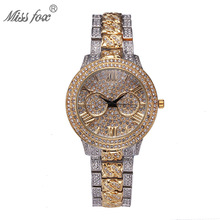 New Fashion Rhinestone Watches Women Luxury Brand Silver Diamonds Bracelet Watches Ladies Quartz Dress Watches Reloj Mujer Clock 2024 - buy cheap