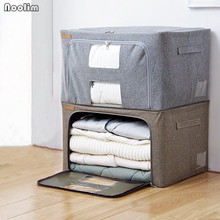 NOOLIM Foldable Oxford Clothes Storage Box Large Capacity Clothing Storage Box Cotton Quilt Storage Box Wardrobe Organizer 2024 - buy cheap