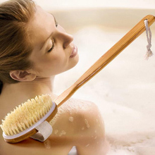 2018 Bath Shower Brush with Removable Wood Handle Back Scrubber Spa Exfoliator Body Massage Brushes 2024 - buy cheap