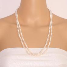 Ожерелье из натурального жемчуга AA 5-6 мм, 120 см 2024 - купить недорого