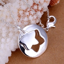 P016 Free Shipping silver plated Necklace, 925 fashion silver jewelry Couple Star /RBRJEVXF RBRJEVXF 2024 - buy cheap