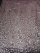 New arrival Jolin-120 french net lace fabric with glued glitter sequins lace african tulle lace fabric 2024 - buy cheap