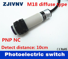 Фотоэлектрический сенсорный переключатель M18 с рассеянным отражением, длина 10 см, сертификация CE 2024 - купить недорого
