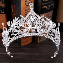 JaneVini 2020 Luxury Silver Crown Rhinestone Wedding Tiaras and Crowns Princess Pageant Headband Bridal Jewelry Hair Accessories 2024 - buy cheap