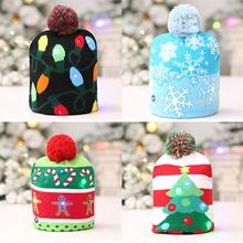 Creative Cute Unisex Fashion Warm LED Christmas Winter Knitted Knitting Hat Adults Kids Party Carnival Celebration Toys Gifts 2024 - buy cheap