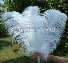 wholesale 10pcs/lot 12-14"30-35cm White fluffy Ostrich Feather Plume wedding decoration 2024 - buy cheap