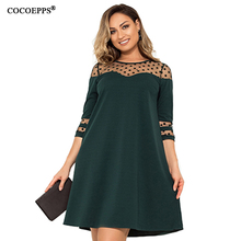 5XL 6XL 2019 Women's Summer Dress Plus Size Casual Sexy Mesh Dresses Big Large Sizes Female Elegant Loose Party Vestidos Clothes 2024 - buy cheap