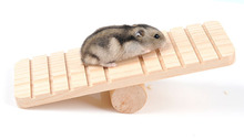 Natural Wooden Small pet supplies Hamster log board Small pets Golden bear wooden toy Seesaw Small Animal Playground 2024 - buy cheap