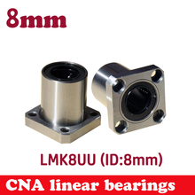 2pcs/lot Free shipping LMK8UU 8mm flange linear bearing CNC Flange Linear Bush 2024 - buy cheap