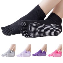 Yoga Socks Women Cotton Non-Slip Sports Socks Ventilation Pilates Ballet Dance fiveToe Socks 2024 - buy cheap