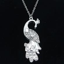 20pcs New Fashion Necklace 61x21mm peacock Pendants Short Long Women Men Colar Gift Jewelry Choker 2024 - buy cheap