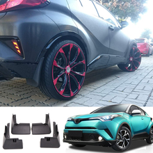 Car Accessories 4PCS Front&Rear Plastic Molded Splash Guards Mud Fender Mud Flap For Toyota C-HR CHR 2016 2017 2018 2019 2024 - buy cheap