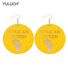 YULUCH 2019 Big African Queen Map Colorful Dangle Drop Earings Bohemian Ethnic Hanging Earrings For Women Jewelry Accessories 2024 - buy cheap