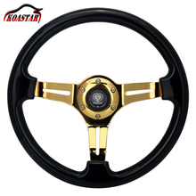 14" inch Gold Spoke 350mm ABS Steering Wheel Racing Car Deep CornSteering Wheel Car Decoration Accessories Hot Wheels Cars 2024 - buy cheap