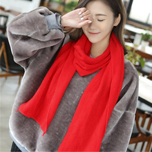 Fashion Imitation Cashmere Women Vintage Korean Solid Winter Warm Shawl Long Wrap Bandana Outdoor Casual Sweet Wild Female Scarf 2024 - buy cheap