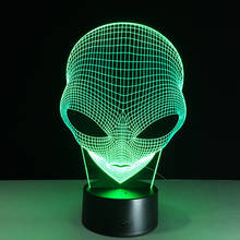 Alien 3D illusion Home Cafe Bar Decoration Lamp LED Touch Desk Night Light USB Charge 7Color Changing Table Lamp Child Gift 2024 - buy cheap