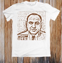 Al Capone Mug Shot унисекс новая летняя модная мужская простая хлопковая футболка с короткими рукавами на заказ 2024 - купить недорого