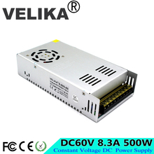 500W 60V 8.3A Single Output dc60V Switching power supply dc Power Supplies led driver transformer ac110v 220v For cnc cctv Motor 2024 - buy cheap