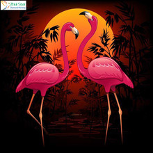 Mosaico animais bordados com perfuração quadrada completa 5d faça você mesmo pintura em diamante flamingo decoração para ponto cruz lar xy1 2024 - compre barato