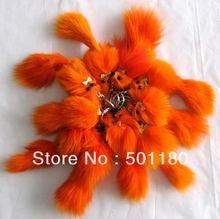 free shipping small fox keychain for mobile fur colors natural fox fur 2024 - buy cheap