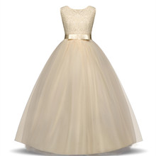 Vestido de princesa infantil feminino, vestidos para festa de casamento, roupas elegantes para adolescentes, damas de honra 2024 - compre barato