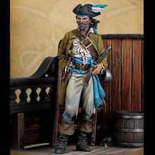 1/32 Scale 54MM Pirate Unpainted Resin Model Kit Figure Free Shipping 2024 - buy cheap