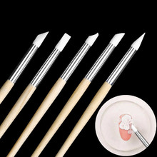 5pcs Silicone Brushes Carving Pen Nail Art Silicone Engraving Pen Nail Art Brush Manicure Nail Tools Brush Kit 2024 - buy cheap