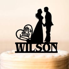 Custom Mr&Mrs Last Name Doctor wedding Cake Topper, Bride And Groom Silhouette Wedding Decor,Unique Anniversary Cake Topper 2024 - buy cheap