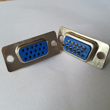 Conector de solda fêmea, conector de 10 tamanhos db15 3 fileiras com porta vga paralela hdb15 15 15 15 pinos d sub-conector 2024 - compre barato