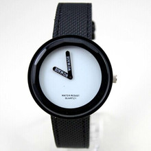Relógio de pulso feminino quartz, relógio esportivo simples com pulseira de couro 2024 - compre barato