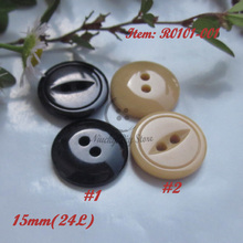 144pcs 15mm 2 holes high grade fish eye black / khaki resin buttons for knitwear sweater coat loose buttons sewing wholesale 2024 - buy cheap