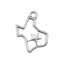 A minha forma de Estrela pingente de liga de zinco Oco Out TEXAS Mapa de Estrelas Encantos 40pcs 2024 - compre barato