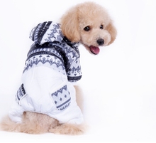 2014 winter snowflake pattern dog hoodie dog christmas clothing pet clothes for poodle chihuahua 2024 - buy cheap