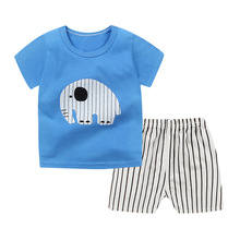 Забавный Оранжевый Комплект детской одежды; летняя одежда для мальчиков; одежда для малышей; комплект с футболкой для маленьких мальчиков и девочек; летние пижамы для малышей 2024 - купить недорого