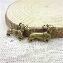 140 pcs Charms Dog Antique bronze  Zinc Alloy Fit Bracelet Necklace DIY Metal Jewelry Findings 2024 - buy cheap