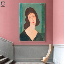 Amedeo Modigliani of Italy Artist Canvas Art Poster and Print Girl Portrait Wall Painting Picture for Living Room Home Decor 2024 - buy cheap