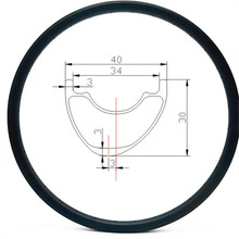 Graphene carbon mtb disc rims 27.5er 40X30mm asymmetry tubeless mtb disc rim carbon rims 650b bicycle rim AM 450g bike wheel 2024 - buy cheap