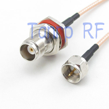 15 CM cable de puente coaxial RG316 cable de extensión 6 pulgadas TNC hembra jack a F enchufe macho adaptador RF conector 2024 - compra barato
