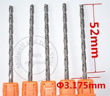3.175mm*52mm,Freeshipping,CNC wood tools,carbide End Mill,woodworking insert router bit,Tungsten milling cutter,MDF,PVC,Acrylic 2024 - buy cheap