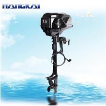 Free shipping New HANGKAI 5.0 Model Brushless Electric Boat Outboard Motor Long Shaft with 48V 1200W Output Fishing Boat Engine 2024 - buy cheap